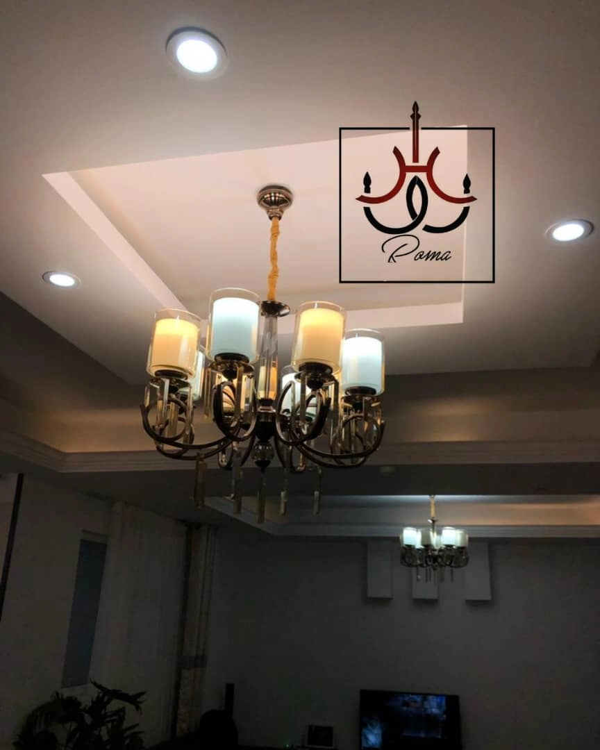 لوستر زولبیا ۸ شاخه نسکافه‌ای