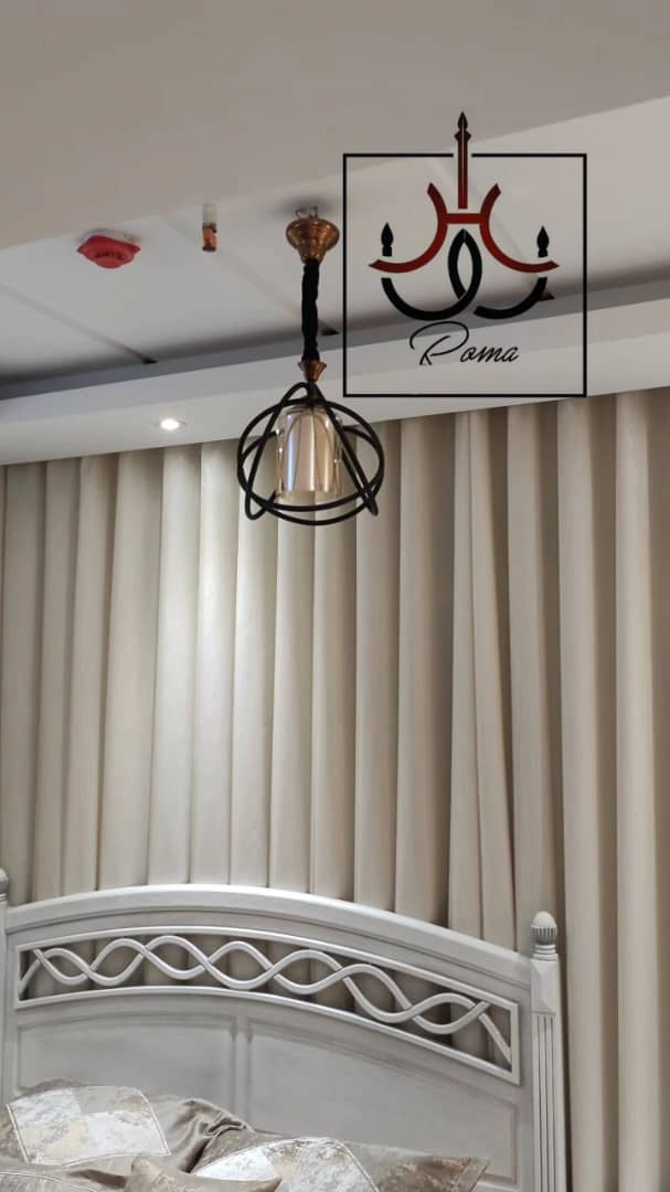 لوستر اتمی تک شعله مشکی