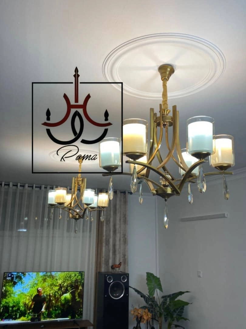 لوستر خورشیدی ۶ شاخه زیتونی