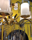 لوستر مرغابی مدرن با آویز کریستالی – نمای کلی