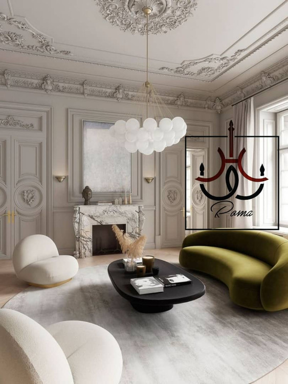 لوستر ابری مینیمال با طراحی مولکولی مناسب اتاق خواب و نشیمن – نوردهی ملایم و سبک مدرن| لوسترروما