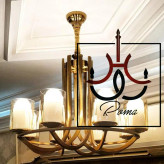 لوستر عصایی مدرن و کلاسیک لهستانی نسکافهای مناسب برای سالن و پذیرایی | لوستر روما