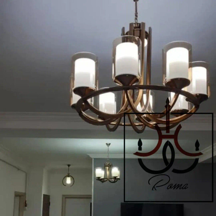 لوستر عصایی مدرن و کلاسیک لهستانی نسکافهای مناسب برای سالن و پذیرایی | لوستر روما