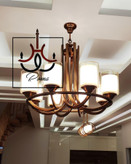 لوستر عصایی مدرن و کلاسیک لهستانی نسکافهای مناسب برای سالن و پذیرایی | لوستر روما