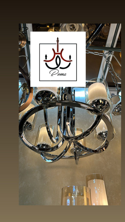 لوستر عصایی مدرن و کلاسیک لهستانی سیلور مناسب سالن و پذیرایی | رومالوستر