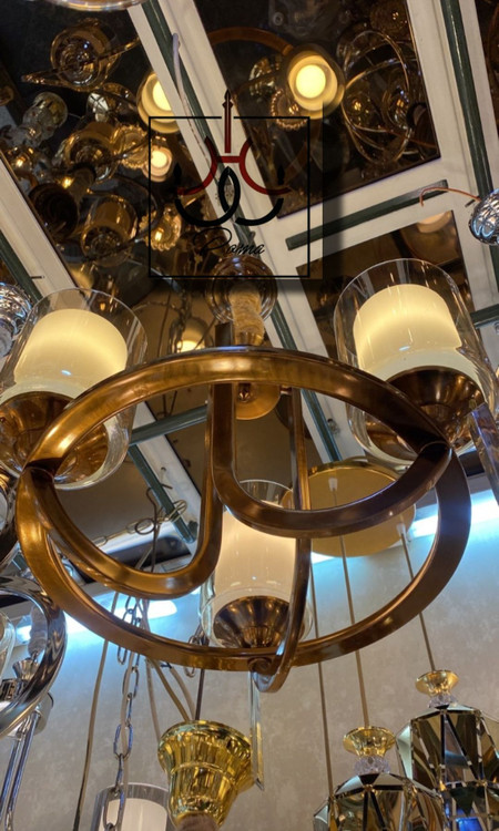 لوستر عصایی مدرن ۳ شاخه – مناسب اتاق خواب، آشپزخانه و فضاهای کوچک | طراحی مینیمال | لوسترروما