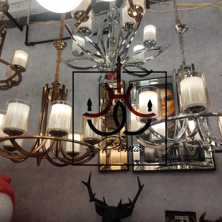 لوستر عصایی مدرن و کلاسیک لهستانی نسکافهای مناسب برای سالن و پذیرایی | لوستر روما