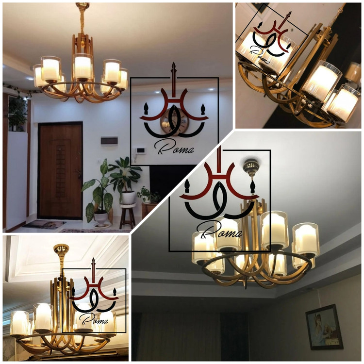 لوستر عصایی مدرن و کلاسیک لهستانی نسکافهای مناسب برای سالن و پذیرایی | لوستر روما