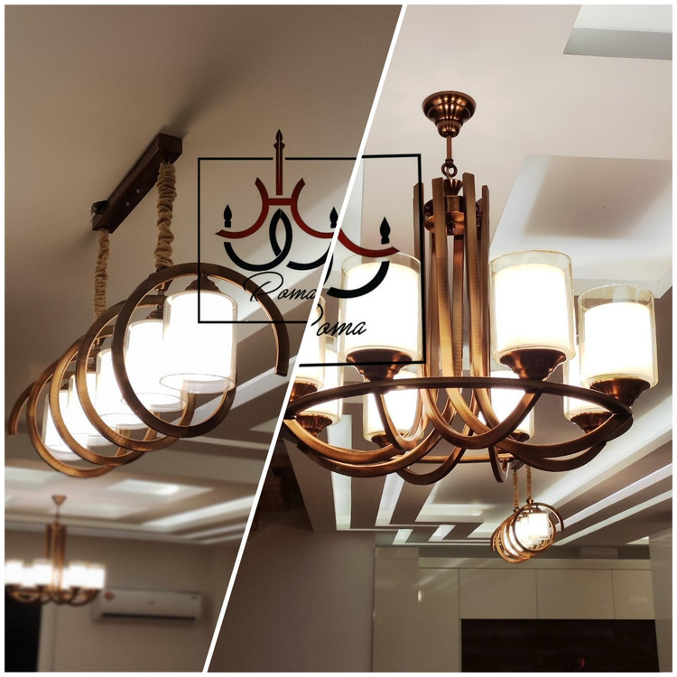 لوستر عصایی مدرن و کلاسیک لهستانی نسکافهای مناسب برای سالن و پذیرایی | لوستر روما