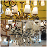 لوستر مرغابی مدرن با آویز کریستالی – نمای کلی