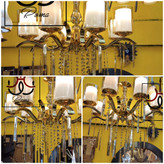 لوستر مرغابی مدرن با آویز کریستالی – نمای کلی