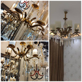 لوستر مرغابی مدرن با آویز کریستالی – نمای کلی