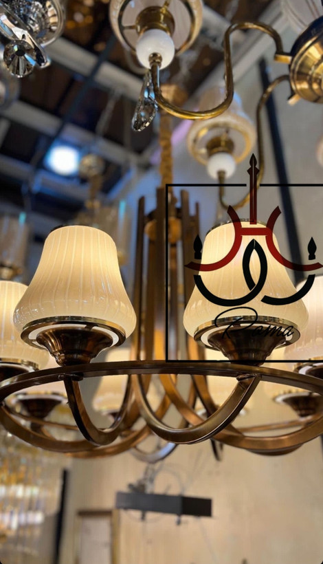 لوستر لهستانی مدرن و کلاسیک رنگ نسکافه ای