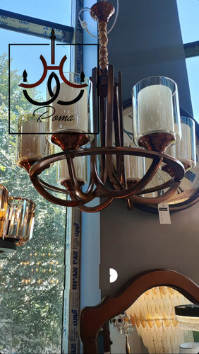 لوستر عصایی نسکافهای شش شاخه لهستانی با طراحی کلاسیک مدرن مناسب سالن و پذیرایی