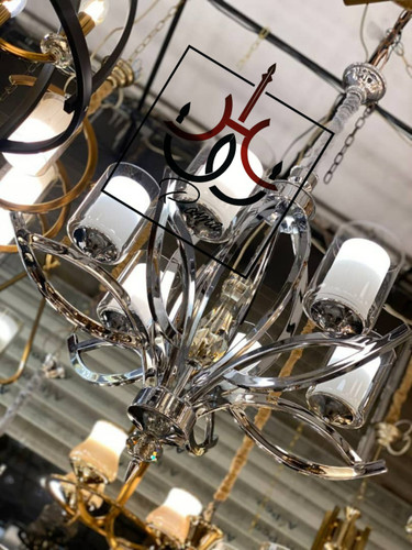 لوستر چشمی ۶ شاخه سبک لهستانی با طراحی خاص و نوردهی مناسب برای فضاهای مدرن و کلاسیک