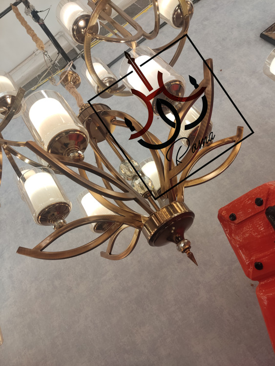 لوستر چشمی ۶ شاخه سبک لهستانی با طراحی خاص و نوردهی مناسب برای فضاهای مدرن و کلاسیک