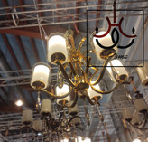 لوستر قلبی مدرن لهستانی شش شاخه با طراحی شیک و نوردهی مناسب سالن پذیرایی