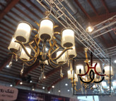 لوستر قلبی مدرن لهستانی شش شاخه با طراحی کلاسیک و نوردهی مناسب سالن پذیرایی