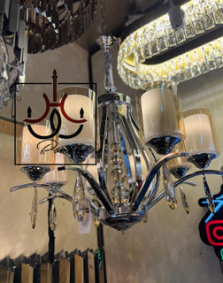 لوستر مدرن لهستانی غنچه سیلور مناسب سالن پذیرایی با نوردهی عالی و طراحی خاص | کد G-82 | برند رومالوستر