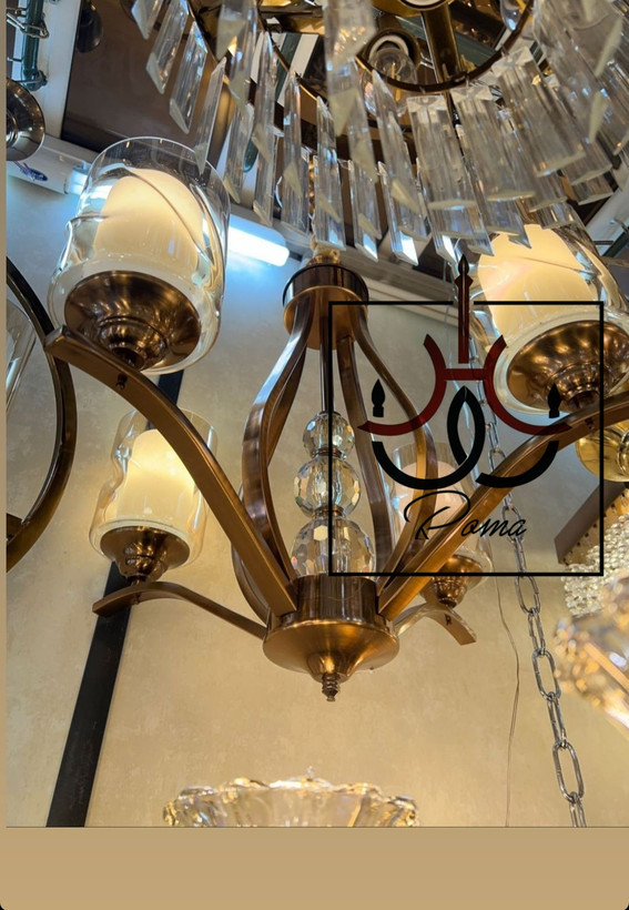 لوستر مدرن لهستانی غنچه | مناسب سالن، پذیرایی، اتاقخواب و آشپزخانه | کد G-62 | برند رومالوستر