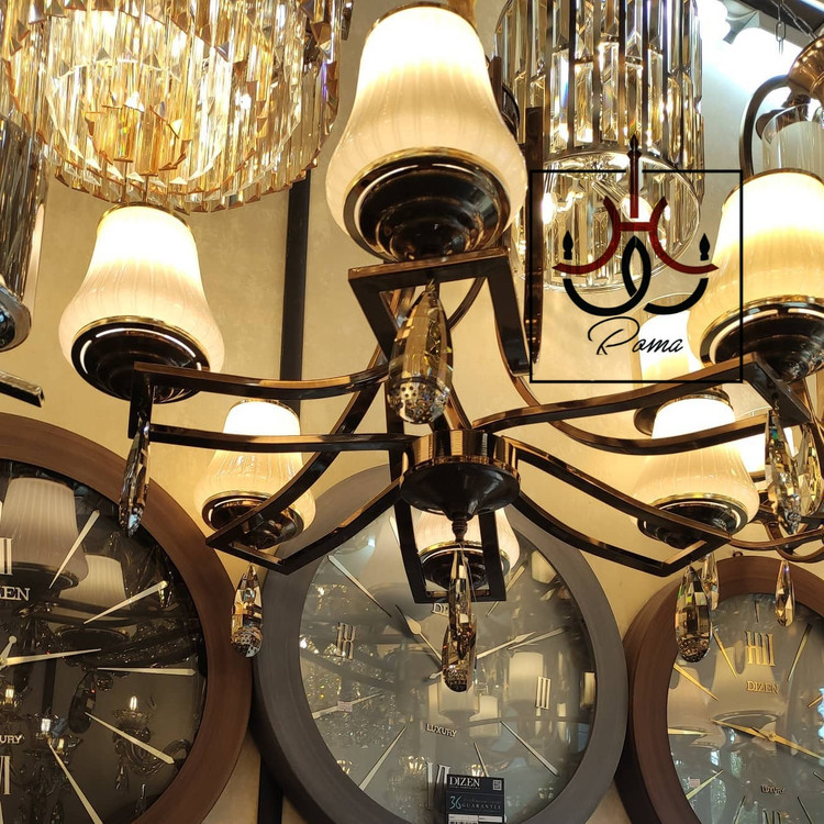 لوستر مدرن مدل پدالی با طراحی لهستانی، مناسب انواع دکوراسیون داخلی با نوردهی عالی لوستر لاکچری