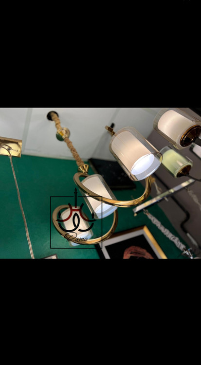 لوستر سهشعله فنری با طراحی مدرن لهستانی، نوردهی مناسب برای آشپزخانه و فضاهای جمعوجور