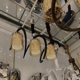 لوستر مدرن لهستانی فنری سهشعله | مناسب آشپزخانه با نوردهی عالی