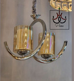 لوستر فنری دو شعله مدرن با طراحی ساده و نوردهی عالی مناسب آشپزخانه و اتاق خواب