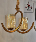 لوستر فنری دو شعله مدرن با طراحی ساده و نوردهی عالی مناسب آشپزخانه و اتاق خواب