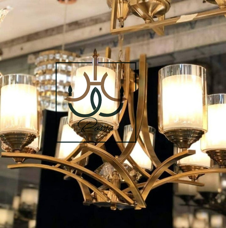 لوستر خورشیدی با طراحی مدرن و رنگبندی متنوع مناسب سالن پذیرایی