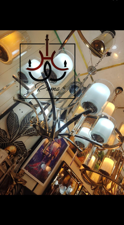 لوستر خورشیدی با طراحی مدرن و رنگبندی متنوع مناسب سالن پذیرایی