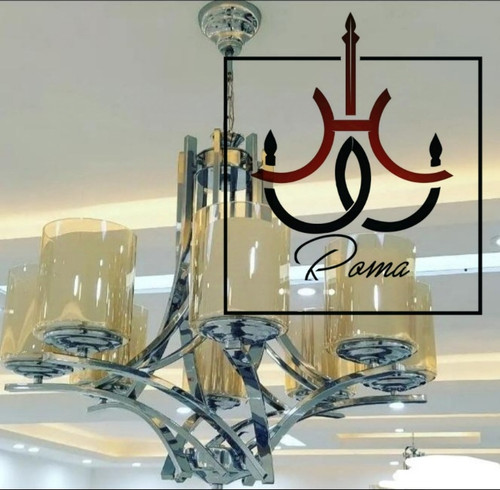 لوستر خورشیدی با طراحی مدرن و رنگبندی متنوع مناسب سالن پذیرایی سیلور