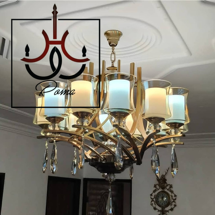 لوستر لهستانی سفارشی نصب شده در منزل مشتری