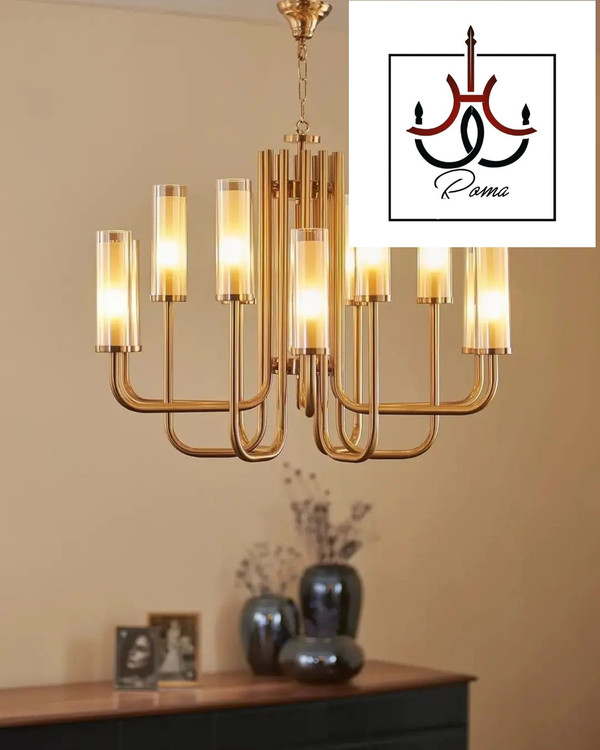 لوستر لومینا ده شاخه زیتونی مدرن مناسب سالن پذیرایی با طراحی خاص
