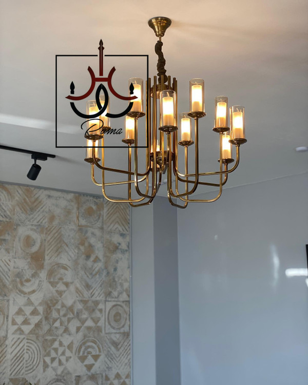 لوستر مدرن لومینا | زیتونی شیک و خاص مناسب سالن پذیرایی