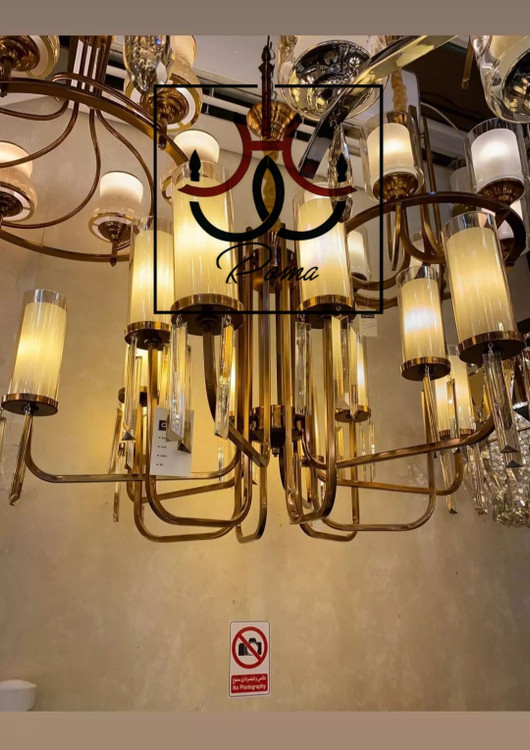 لوستر مدرن لومینا | زیتونی شیک و خاص مناسب سالن پذیرایی