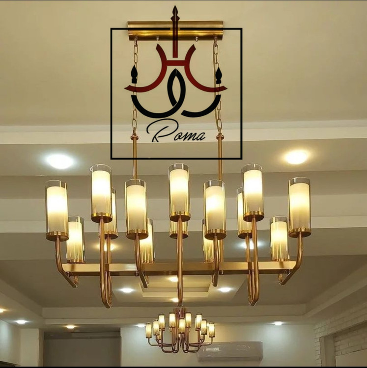 لوستر مدرن لومینا | زیتونی شیک و خاص مناسب سالن پذیرایی