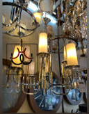 لوستر لومینا با آویزهای کریستالی زیبا و طراحی مدرن مناسب فضای سالن و پذیرایی