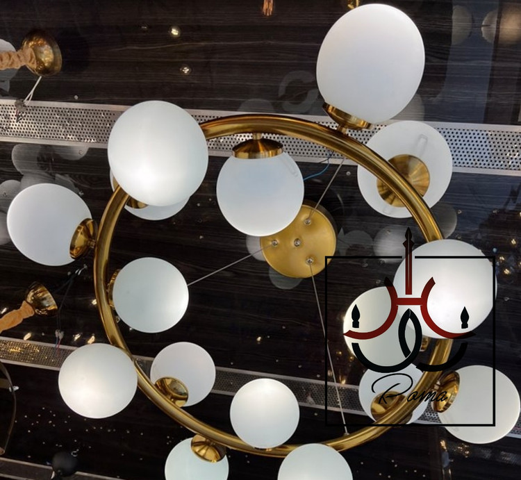 لوستر مدرن مولکولی با قابلیت تنظیم ارتفاع و رنگبندی متنوع برای فضاهای مینیمال