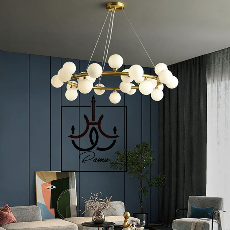 لوستر لاینر مولکولی ۱۶ شعله | طراحی مدرن مناسب میز ناهارخوری و جزیره