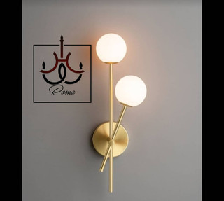 دیوارکوب مدرن مولکولی دو شعله | لوستر دیواری شیک مناسب دکوراسیون مدرن | کد DM-25 | برند رومالوستر