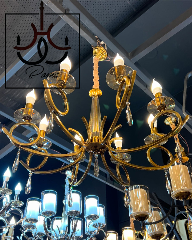 لوستر کلاسیک لهستانی مدل زولبیا | مناسب سالن، پذیرایی و فضاهای نئوکلاسیک | کد ZB-82 | برند رومالوستر
