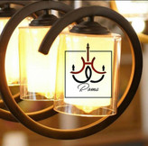 لوستر فنری لاینر چهار شعله با طراحی مدرن، مناسب نورپردازی جزیره، ناهارخوری و آشپزخانه مشکی مات