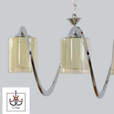 لوستر لاینر خطی فنری چهار شعله مدرن | مناسب جزیره، میز ناهارخوری و آشپزخانه رنگ سیلور روشن