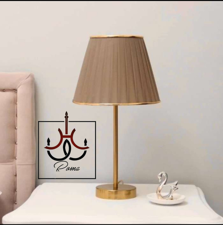 آباژور مدرن رومیزی رنگ طلایی گارانتی لوستر روما