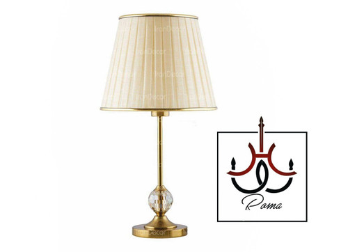 آباژور رومیزی مدرن تکگوی با بدنه زیتونی و کلاهک کرمی مناسب اتاق خواب و فضای پذیرایی