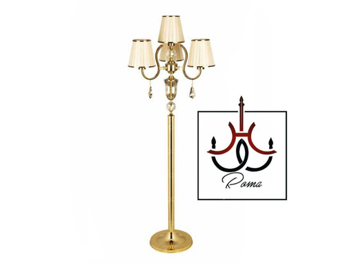 آباژور ایستاده ۴ شعله مدل ال طلایی | مناسب پذیرایی و اتاق خواب | برند رومالوستر
