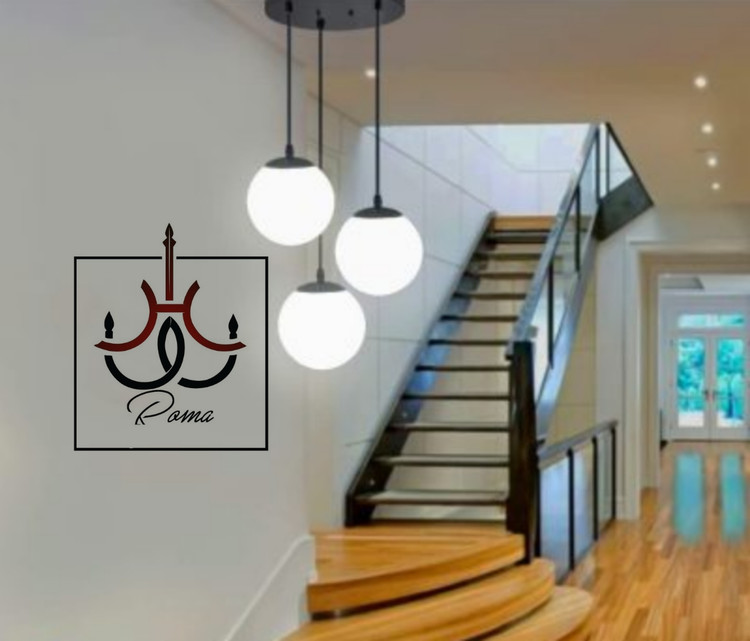 لوستر مینیمال مولکولی سه شعله با طراحی خاص و نوردهی مناسب برای اتاق خواب و آشپزخانه از برند رومالوستر