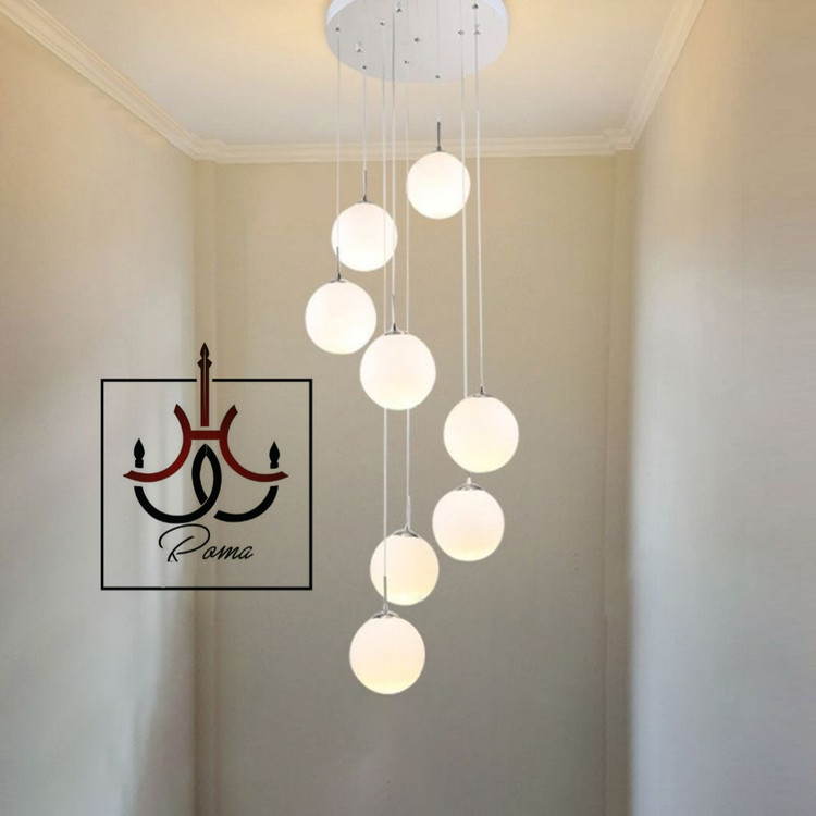 لوستر مولکولی بلند مناسب فضاهای دوبلکس و سقفهای بیشتر از ۴ متر از برند رومالوستر