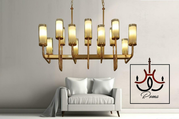 لوستر خطی لاینر مدل لومینا رنگ خاص با طراحی مدرن، مناسب میز ناهارخوری و آشپزخانه برند رومالوستر